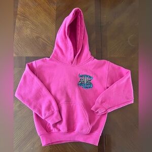 Y2K vintage Kids Mission Raceway Park hoodie Pink SMALL